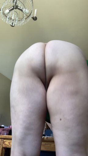 Sissy spanking her butt