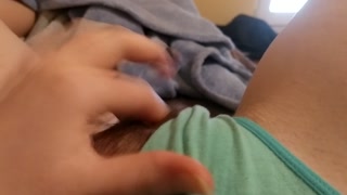 💗Playing With Tits and VERY JUICY Pussy Then Can't Hold Pee Anymore 💗 Masturbation - Desperate Pee