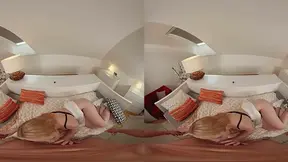 Petite Hailey White gives a deepthroat blowjob and teases in POV