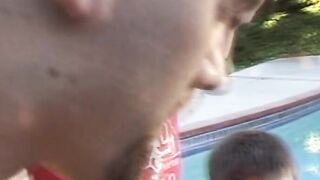 Guys Take Turns Fucking This Hot Wife Swinger Outdoors
