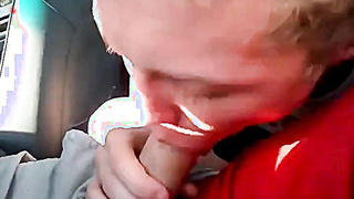 Gargling my mate's meaty man rod in the camper