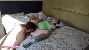 curious goddess - hot pregnant chubby stepmother licking armpits masturbating and giving hairy pussy fucking big ass handjob cumshot hairy armpits cum licking kissing part 1