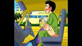 Android 18 Pleasures Krillin with Hot Oral in the Car – DBZ Desire