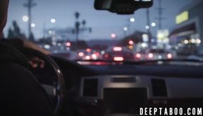 Small Hands & Joanna Angel share a big dick while getting their tight pussies licked and fucked in a taboo threesome