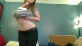 AmberCutie strips and masturbates in a solo webcam show