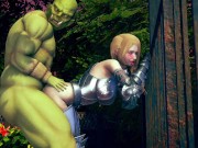 Female knight lose to monster ork - episode.2