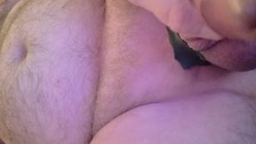 My Friend Is Sitting in a Chair and Playing with His Little Cock