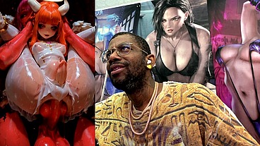 Petite Short Stack Ginger Angel Transgender Girl Getting Ass Fucked By Demon Cock, AI Generated