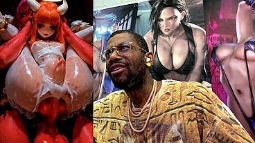 Petite Short Stack Ginger Angel Transgender Girl Getting Ass Fucked By Demon Cock, AI Generated