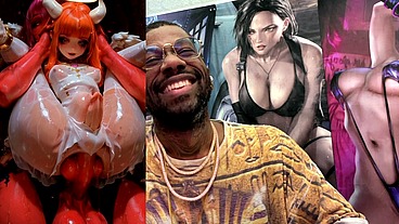 Petite Short Stack Ginger Angel Transgender Girl Getting Ass Fucked By Demon Cock, AI Generated