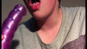 DOUBLE PENETRATION and deep-deepthroating my faux dick 4K