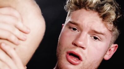 Cute blonde dude sucks a cock so nicely and offers some ass