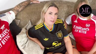 Horny British milfs swap anal and pound each other's tight holes raw