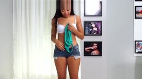 teen 18+ model Adrian Maya gagged and slammed by casting agent