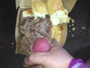When A Roast Beef Sandwich Reminds You Of Your Ex's Pussy So You Fuck It
