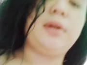 CHUBBY Ladyboy Masturbate and playing her new dildo