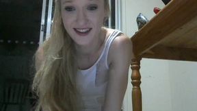 Girl Playing Solo and Having Fun Blonde
