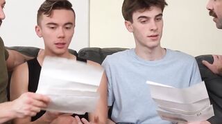 STEPSONS GET PUNISHED IN ULTIMATE LESBIAN FOURSOME  threesome creampie to make them regret their mistake!