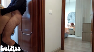 Prima fucks the maid and then destroys his wife's ass - La maid in the bathroom secretly P.1