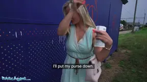 Public Porn, Big Tits Blonde Lily Joy Fucked in a Field