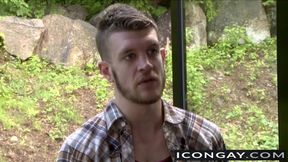 Matt Stevens thrusts big cock in his tight ass after rimming