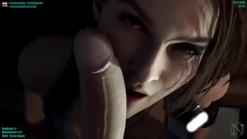 Jill Valentine chupando gostoso o suspeito no interrogat&oacute_rio! Resident Evil animation 3D