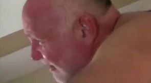 Big-Cock Daddy Barebacks Amateur Chocolate-Eating Grandpa Bear