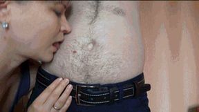 I caressed his sexy navel 5Bn