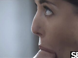 Watch charming girl suck and bang to intense multiple orgasms