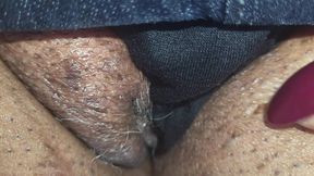 Showing My Black Old Pussy in the Car