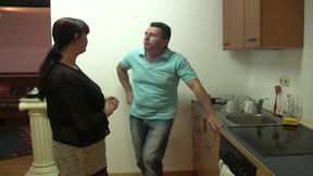 Slutty German girl in stockings rides dick in the bedroom