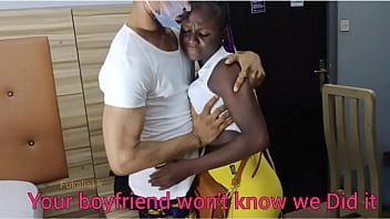 Ebony beauty Bayelsa State girlfriend fucked by Sneaky rommie with big cock