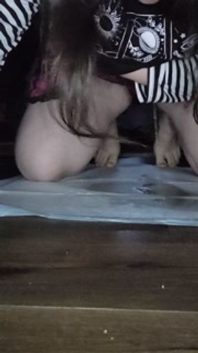 Trans puppy girl needs training (Trans girl piss desperation wetting)
