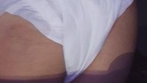 Watch me put on makeup while I pee in my diaper