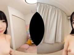 Japanese teen in white cotton panties masturbates