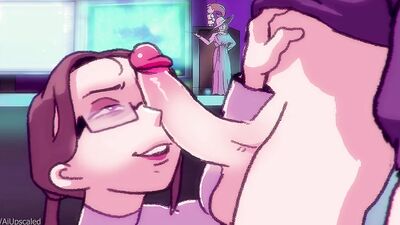 Horny boyfriend gets to bang nerdy cartoon chick in wild sex romp