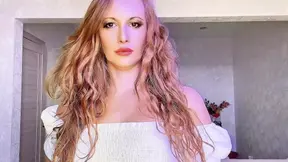 Shy flirting girl