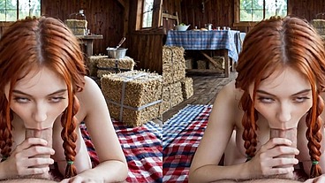Irish Redhead Farmgirl VR 3DLR
