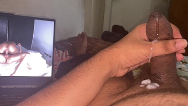 Hot Guy Masturbating While Watching Porn