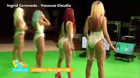 Ingrid y Vanessa Nalgonas En Bodys Blancos VLA