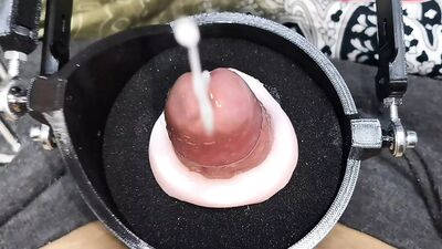 Machine for a huge portion of sperm! Super orgasm! Huge cumshot!
