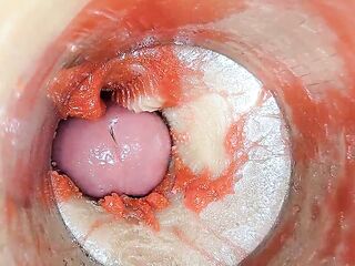 Camera Inside Unfathomable Twat Captures Large dose Cumshot of Goo ASMR