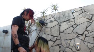 Tranqui amor la vecina se fue podemos coger en su terraza! Rapidito en la terraza después de la Grum