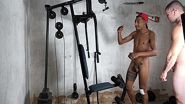 treinando peladao com o parceiro e depois aquela brotheragem