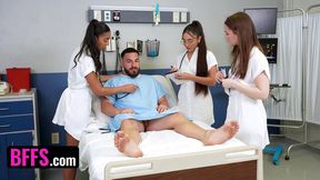 Three Hot Doctors Take Turns Bouncing Up And Down On Lucky Patient's Dick - HD Sex Video