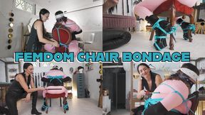 Femdom Spanking Bench Bondage- Leather Mistress Stella Liberty ties Deanne in Rope Bondage and Canes Her - HD MP4