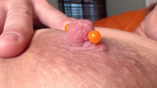 Solo Pierced Nipple Play Closeup Fetish