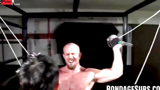 Tortured Handsome Stud Faces BDSM Training in Basement Gym