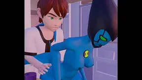 Gwens Close Encounter Ignites Hot Alien Desire in Space Fantasy Shemale Sex