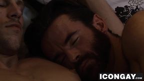 Horny otter Brendan Patrick spreads his legs for Roman Todd